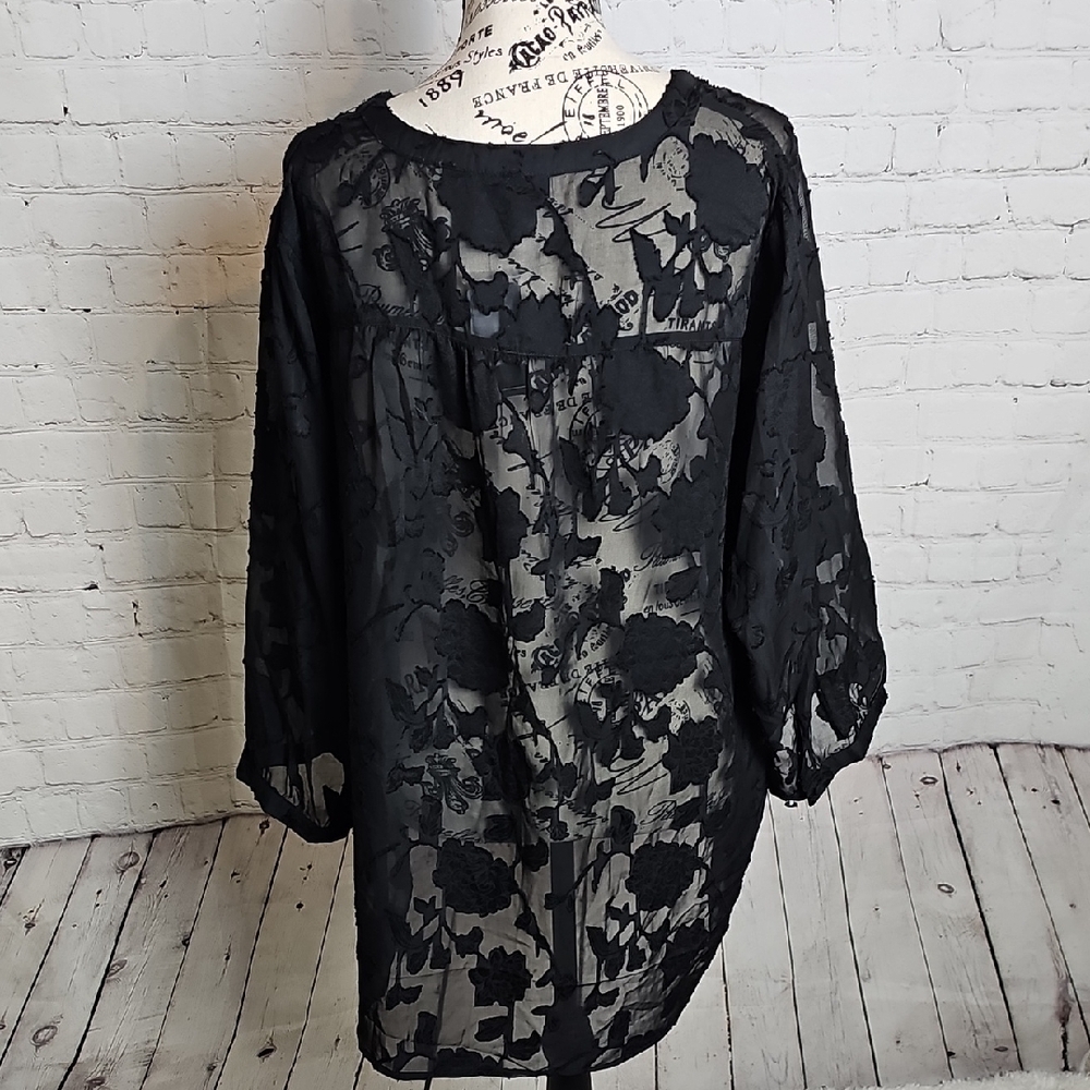 NWT Torrid Harper Chiffon Floral Blouse - Picture 7 of 10